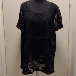 Lace swing top